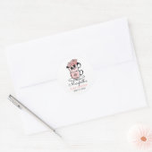 Tea Teacup & Flowers Baby shower Favor Sticker (Envelop)