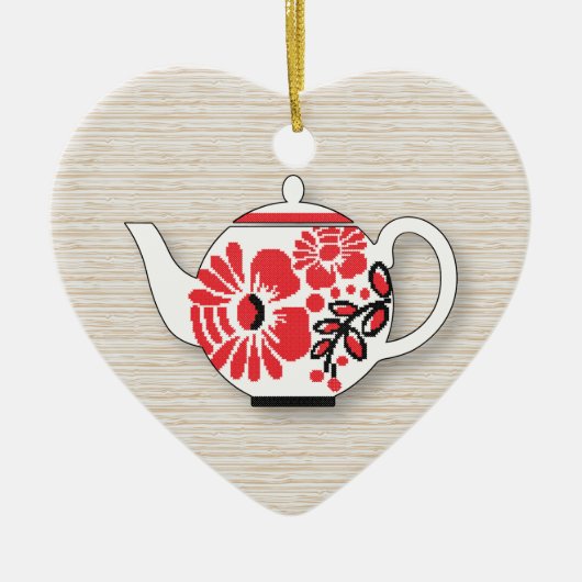 Tea teapots keramisch ornament (Voorkant)