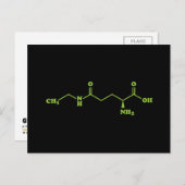 Tea Theanine Molecular Chemical Formula Briefkaart (Voorkant / Achterkant)