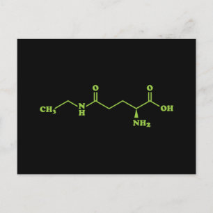 Tea Theanine Molecular Chemical Formula Briefkaart