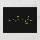 Tea Theanine Molecular Chemical Formula Briefkaart (Voorkant)