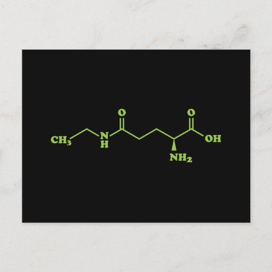 Tea Theanine Molecular Chemical Formula Briefkaart (Voorkant)