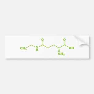 Tea Theanine Molecular Chemical Formula Bumpersticker