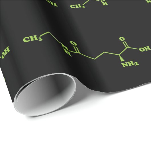 Tea Theanine Molecular Chemical Formula Cadeaupapier (Rol Hoek)