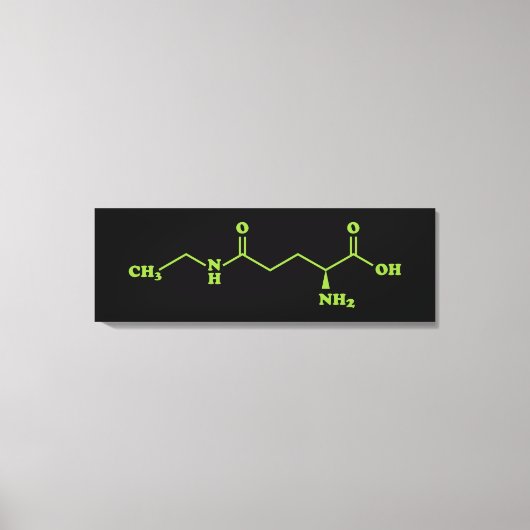 Tea Theanine Molecular Chemical Formula Canvas Afdruk (Voorkant)