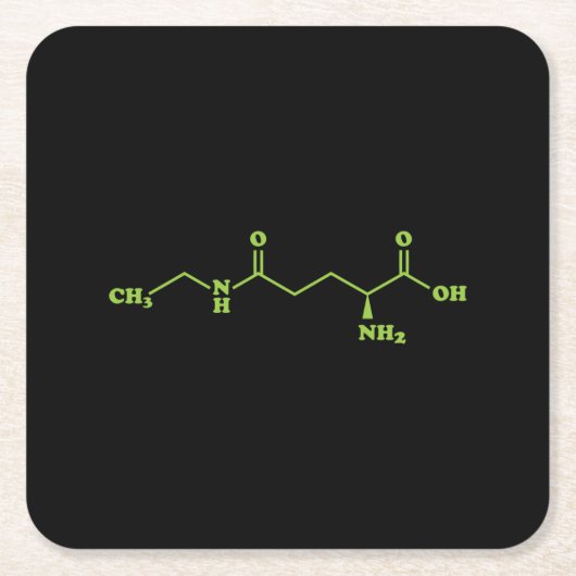 Tea Theanine Molecular Chemical Formula Kartonnen Onderzetters (Voorkant)
