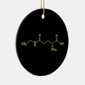Tea Theanine Molecular Chemical Formula Keramisch Ornament (Rechts)