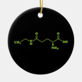 Tea Theanine Molecular Chemical Formula Keramisch Ornament (Voorkant)