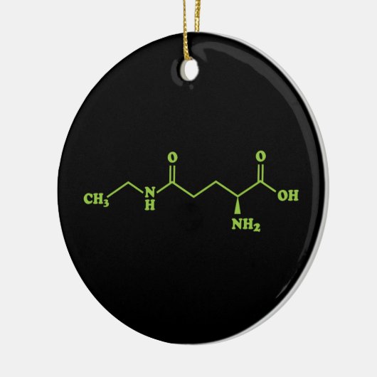 Tea Theanine Molecular Chemical Formula Keramisch Ornament (Links)
