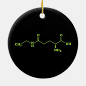 Tea Theanine Molecular Chemical Formula Keramisch Ornament (Achterkant)