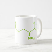 Tea Theanine Molecular Chemical Formula Koffiemok (Voorkant rechts)