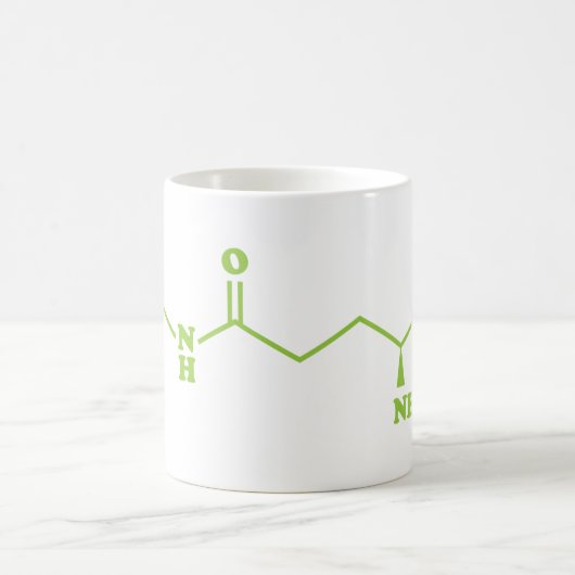 Tea Theanine Molecular Chemical Formula Koffiemok (Center)
