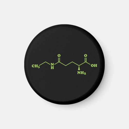 Tea Theanine Molecular Chemical Formula Magneet (Voorkant)