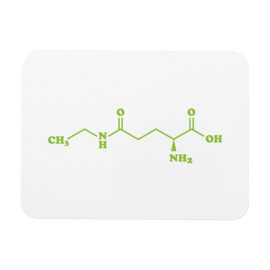 Tea Theanine Molecular Chemical Formula Magneet (Horizontaal)