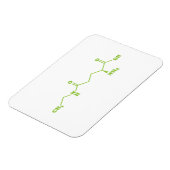 Tea Theanine Molecular Chemical Formula Magneet (Linkerzijde)