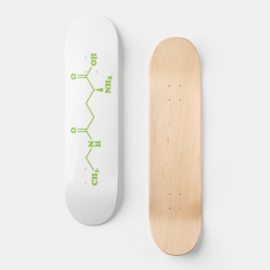 Tea Theanine Molecular Chemical Formula Persoonlijk Skateboard (Voorkant)