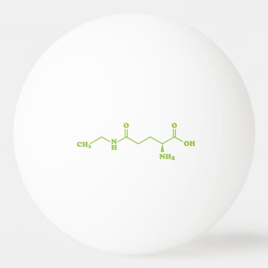 Tea Theanine Molecular Chemical Formula Pingpongbal (Achterkant)