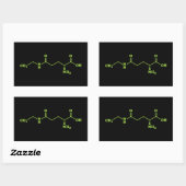 Tea Theanine Molecular Chemical Formula Rechthoekige Sticker (Vel)
