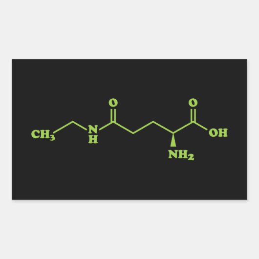 Tea Theanine Molecular Chemical Formula Rechthoekige Sticker (Voorkant)