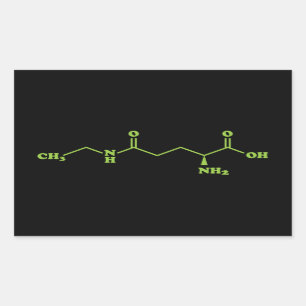 Tea Theanine Molecular Chemical Formula Rechthoekige Sticker
