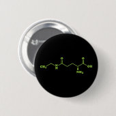 Tea Theanine Molecular Chemical Formula Ronde Button 5,7 Cm (Voorkant /achterkant)