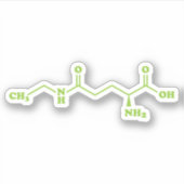 Tea Theanine Molecular Chemical Formula Sticker (Voorkant)