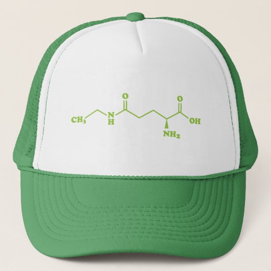Tea Theanine Molecular Chemical Formula Trucker Pet (Voorkant)