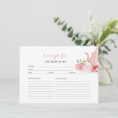Tea Theme Bloemen Vrijgezellenfeest Recept Kaarten (Staand voorkant)