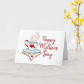 Tea Theme Moederdag kaart (Gele Bloem)