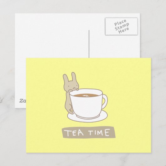Tea-tijd Briefkaart (Voorkant / Achterkant)