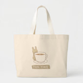 Tea-tijd Grote Tote Bag (Voorkant)