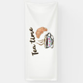 Tea-tijdborden, theepartijenaccessoires, theeparta spandoek (Verticaal)