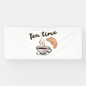 Tea-tijdborden, theepartijenaccessoires, theeparta spandoek (Horizontaal)