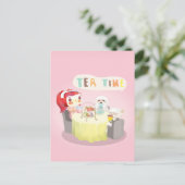 Tea Time Aankondigingskaart (Staand voorkant)