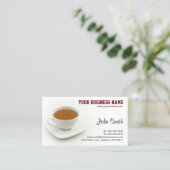 Tea Time Aftermiddag Tea Shop Visitekaartje (Staand voorkant)