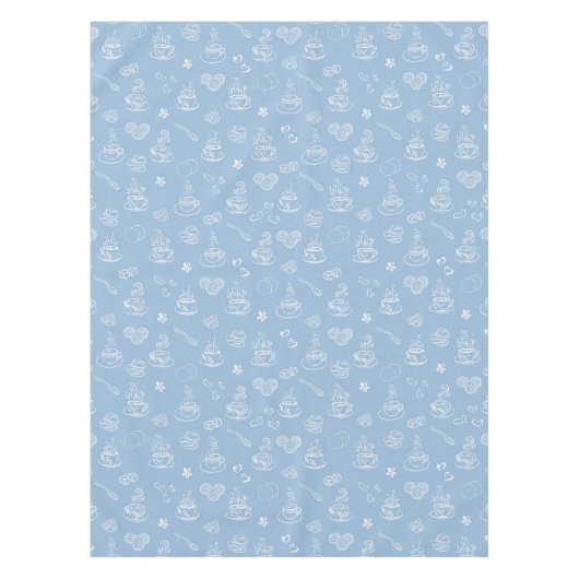 Tea time airblue tafelkleed (Voorkant)
