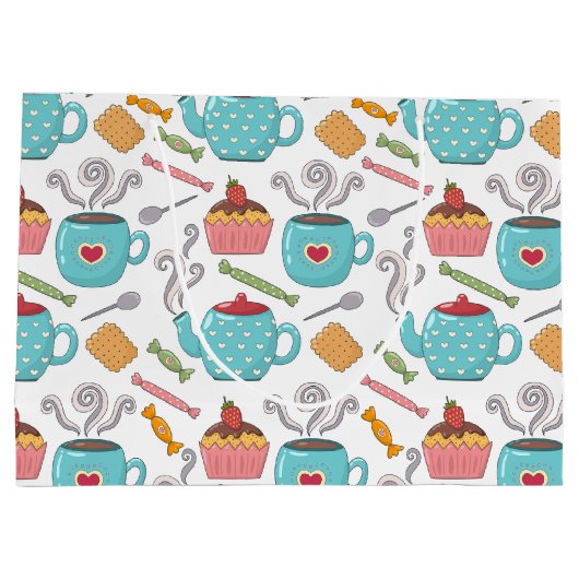 Tea Time and Sweets Gift Bag Groot Cadeauzakje (Achterkant)