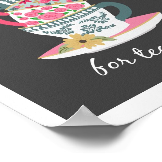 Tea Time Art Afdrukken op Origami Prints (Hoek)