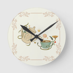 Tea Time Art, grafisch ontwerp Ronde Klok
