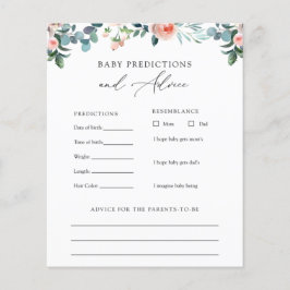 Tea Time Baby Advice and Predication Card