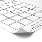 Tea Time Baby Bingo Game Kaart Poster (Hoek)