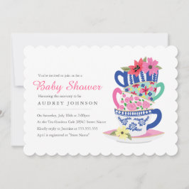Tea Time Baby shower Uitnodiging