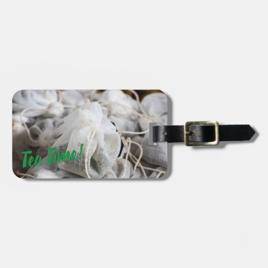 Tea Time Bag voor Tea Lovers Bagagelabel (Voorkant horizontaal)