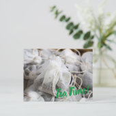 Tea Time Bag voor Tea Lovers Feestdagenkaart (Staand voorkant)