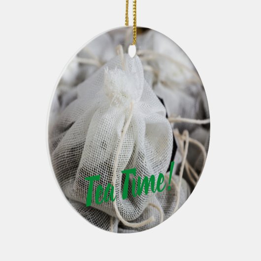 Tea Time Bag voor Tea Lovers Keramisch Ornament (Rechts)