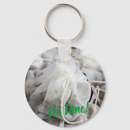 Tea Time Bag voor Tea Lovers Sleutelhanger (Voorkant)