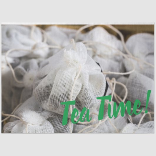 Tea Time Bag voor Tea Lovers Tissuepapier (Voorkant)