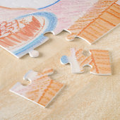 Tea-Time Black Cat Puzzle – Cozy Winter Gift Idea Legpuzzel (Zijkant)