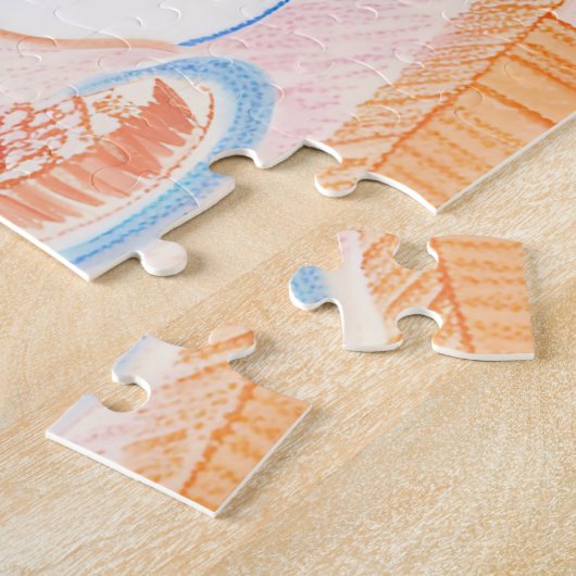 Tea-Time Black Cat Puzzle – Cozy Winter Gift Idea Legpuzzel (Zijkant)