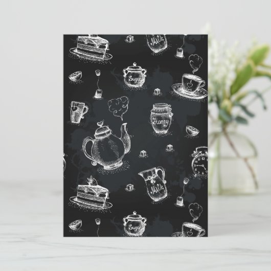 Tea Time Black Kaart (Staand voorkant)